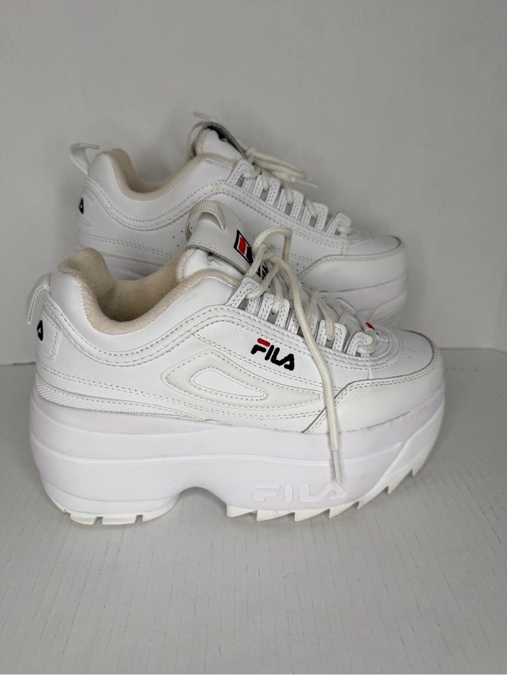 Fila Disruptor 2 Wedge Sneakers White Size 7
